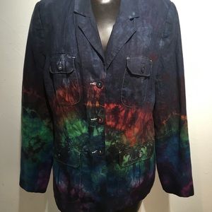 Tie Dye Merona Blazer Sz Large